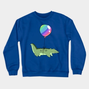 Rainbow Balloon Alligator Crewneck Sweatshirt